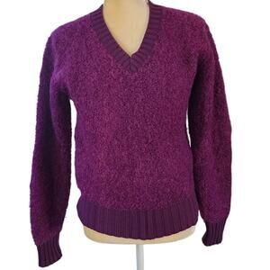 Queen of Saba Royal Fashion Purple Mohair Wool Blend Sweater Medium